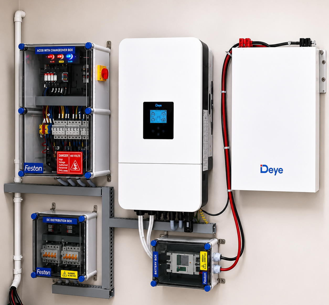 Hybrid inverter with Lithium Battery 2
